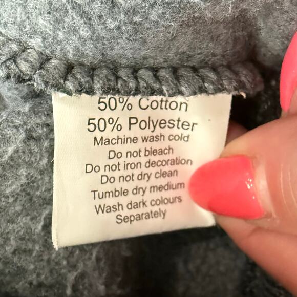 Cambridge University Gray White Trim Lion Letterman Bomber Sweatshirt sz XS - Picture 5 of 11